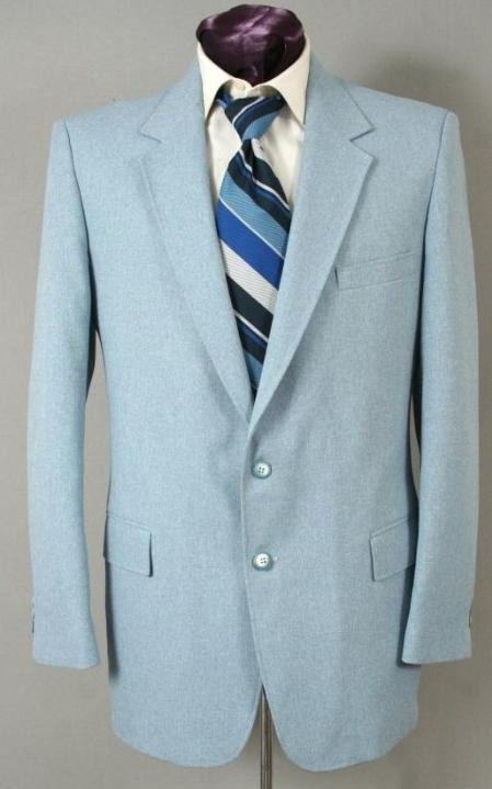 Mensusa Products Mens Two Button Suit Sky Blue (Baby Blue)