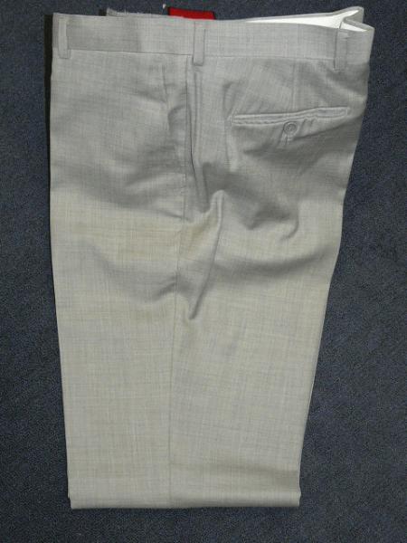 Mensusa Products 9 light gray 1 WOOL , SUPER 140'S Plain Front Pants