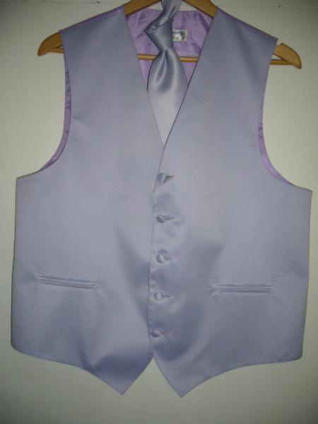 Mensusa Products Lavender Vest& Tie Set