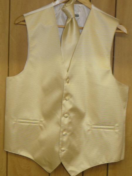 Mensusa Products Beige Vest & Tie set