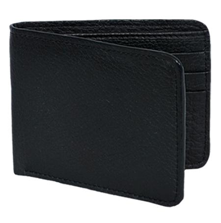 Mensusa Products Los Altos Black Genuine Elk Card Holder Wallet