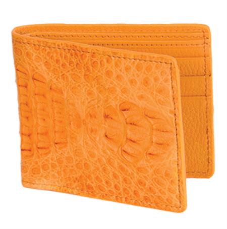 Mensusa Products Los Altos Buttercup Genuine Crocodile Card Holder Wallet