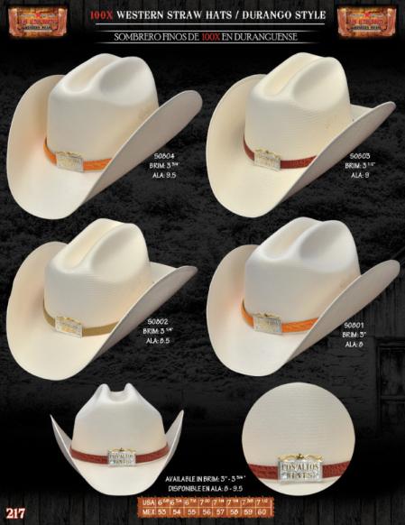 Mensusa Products 100x Durango Style Western Cowboy Straw Hats