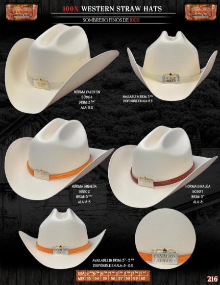 Mensusa Products 100x Norma Style Western Cowboy Straw Hats 52