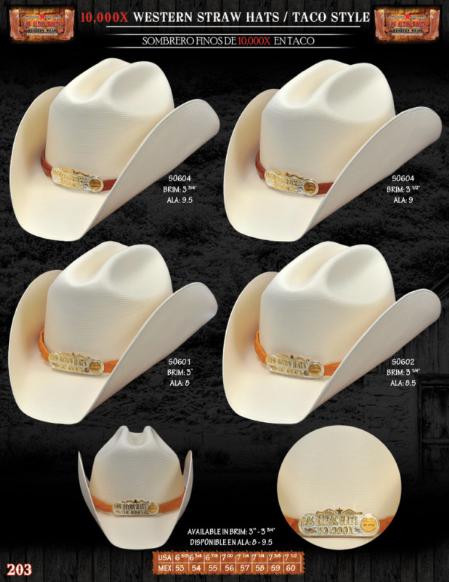 Mensusa Products 10,000x Taco Style Western Cowboy Straw Hat