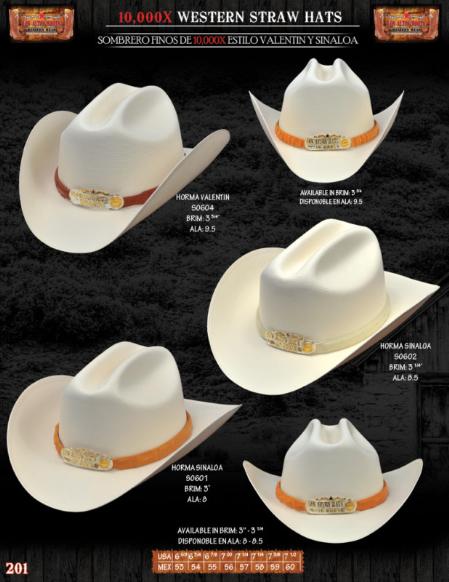 Mensusa Products 10,000x Norma Style Western Cowboy Straw Hat