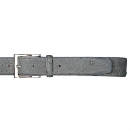 Mensusa Products Medium Grey Genuine Ostrich Belt