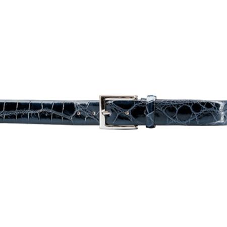 Mensusa Products Navy Alligator Belt