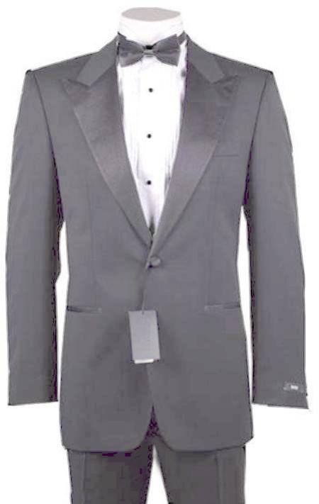 Mensusa Products 1or 2 Button Peak Lapel Tuxedo Light Gray Pre Order Collection 30 Days Delivery