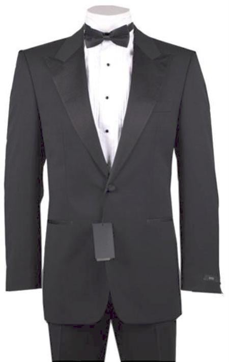 Mensusa Products 1 or 2 Button Peak Lapel Tuxedo Dark Gray Pre Order Collection 30 Days Delivery