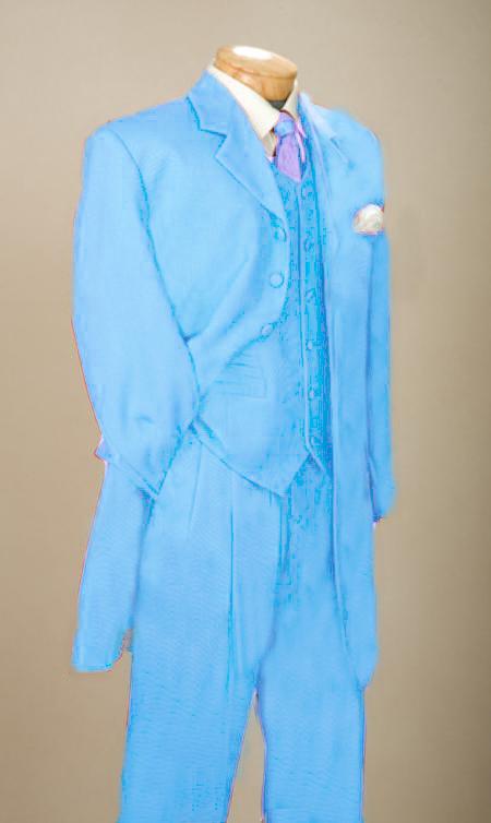 Mensusa Products Fashionable Sky Blue Men's Zoot Suit
