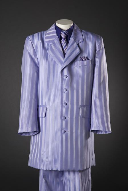 Mensusa Products Lilac Shadow Stripe 5 Piece Zoot KidsToddlerBoy Suits (Purple Shirt)