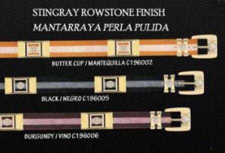 Mensusa Products Cowboy Diamond Belts Stingray Rowstone Finish 1.5