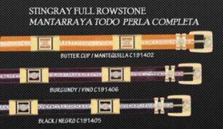Mensusa Products Cowboy Diamond Belts Stingray Full Rowstone 1.5
