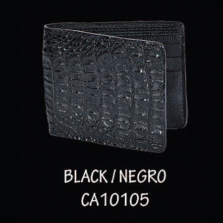Mensusa Products Caiman TaLeather Wallet by Los Altos Boots Black 90