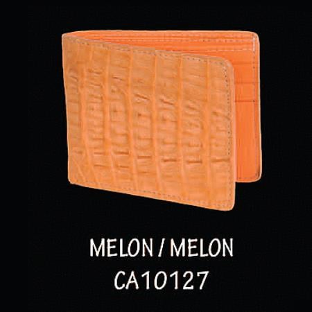 Mensusa Products Caiman TaLeather Wallet by Los Altos Boots Melon 90