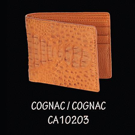 Mensusa Products Caiman Hornback Leather Wallet by Los Altos Boots Cognac 108