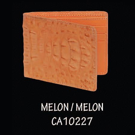 Mensusa Products Caiman Hornback Leather Wallet by Los Altos Boots Melon 108