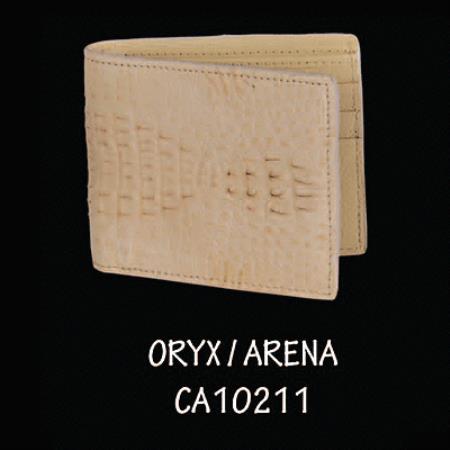 Mensusa Products Caiman Hornback Leather Wallet by Los Altos Boots Oryx 108