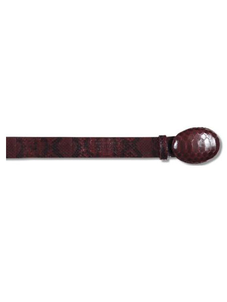 Mensusa Products Los Altos Burgundy Genuine Python Belt