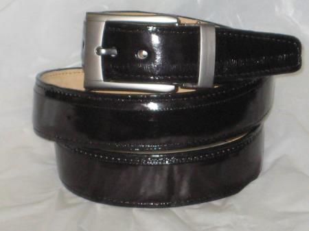 Mensusa Products Mens Genuine Authentic Black Eel Belt