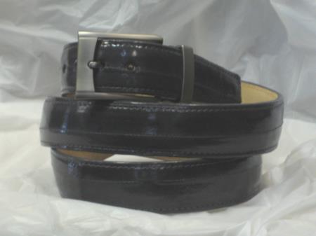 Mensusa Products Mens Genuine Authentic Gray Eel Belt