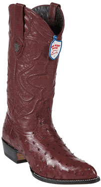 Mensusa Products Wild West JToe Burgundy Full Quill Ostrich Cowboy Boots 517