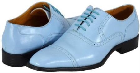 Mensusa Products Mens Sky Blue~baby~powder blue Dress Shoes