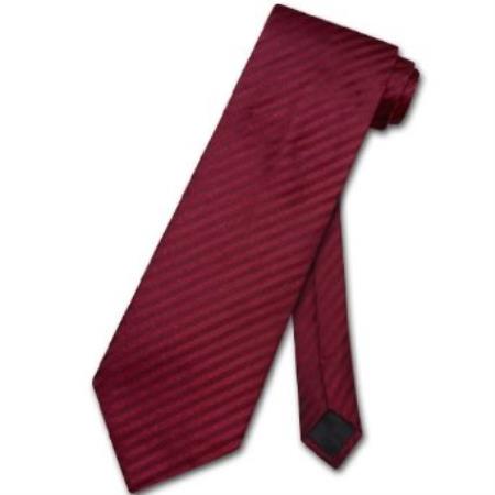 Mensusa Products Burgundy Striped Vertical Stripes Design Men's Neck Tie