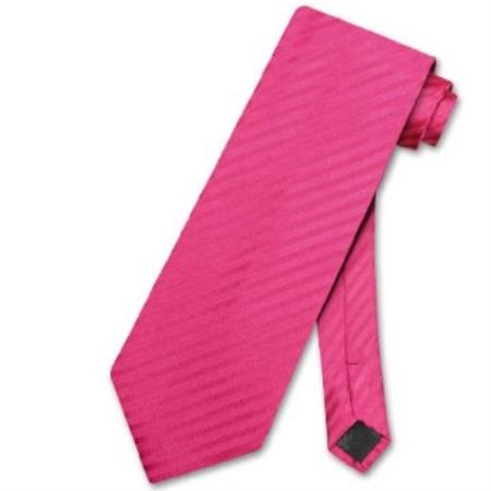 Mensusa Products Red Violet Striped Vertical Stripes Design Men's Neck Tie