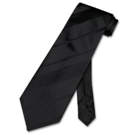 Mensusa Products Black Woven Striped Men's Design Neck Tie