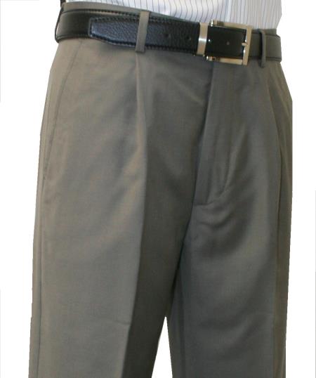 Mensusa Products RomaVeronesi 1 Pleated Pant 1 Wool 41643 Top Pocket+2 Back Pockets with Lining Sage