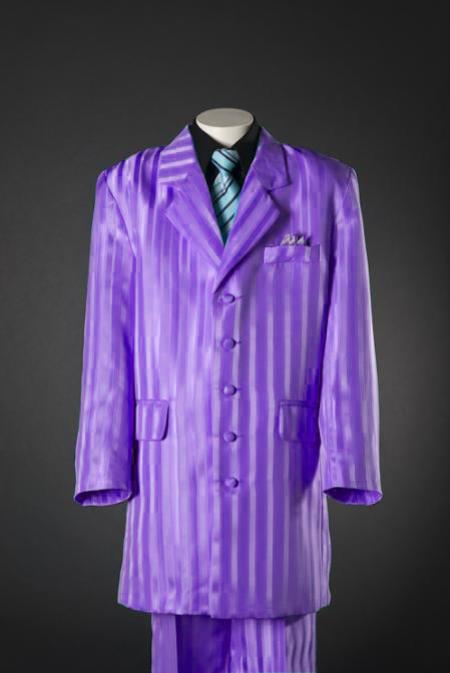 Mensusa Products Purple Shadow Stripe 5 Piece Zoot KidsToddlerBoy Suits (Black Shirt)