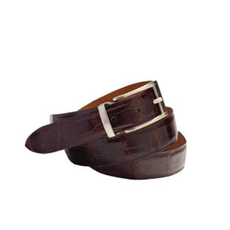 Mensusa Products David X Crocodile Belt Available in Black, Brown, Navy, Cognac & Burgundy