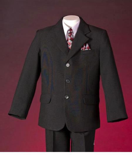 Mensusa Products Brown 3 Piece Notch Lapel 3 Buttons Front Luxurious Polyester Tailor Made Boy Suits