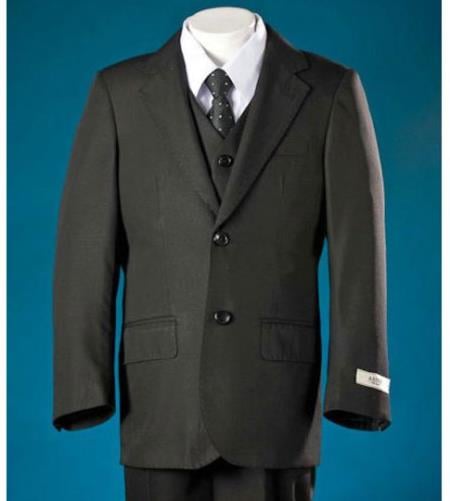 Mensusa Products Solids Two Buttons Front Tailor Made Fine Polyester Simple Boys Suit