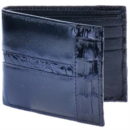 Mensusa Products Cartera Piel con CaimanMens Wallet Negro
