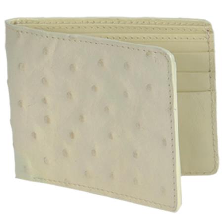 Mensusa Products Carteras Avestruz Mens Wallet Hueso