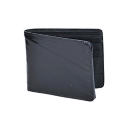 Mensusa Products Wild West Boots Wallet Black Genuine Exotic Eel Skin