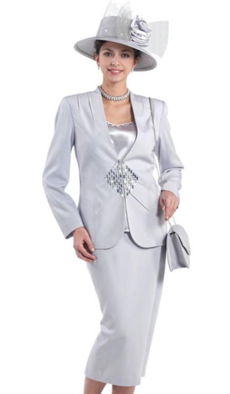 Mensusa Products Lynda Couture Promotional Ladies Suits Silver