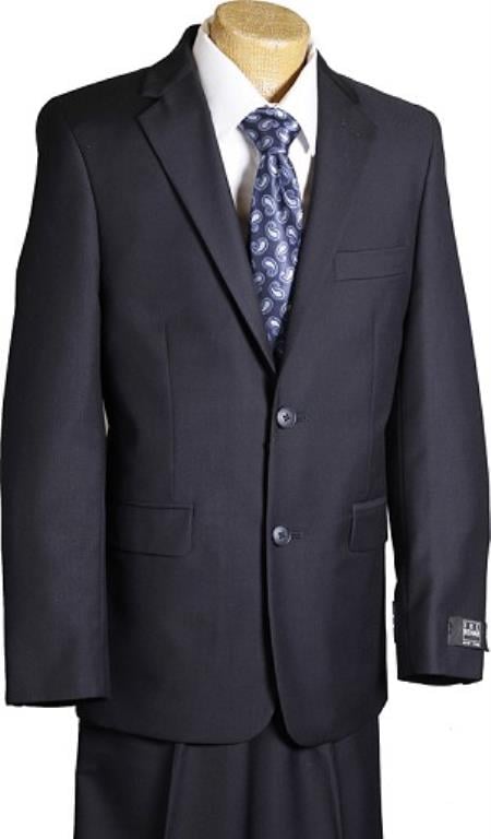 Mensusa Products Boy's Navy 2 Button Designer Suit