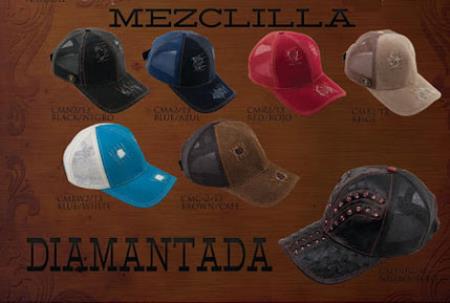 Mensusa Products White Diamonds Men's Hats Denim Patches/Ostrich Mesh Trucker Baseball Caps