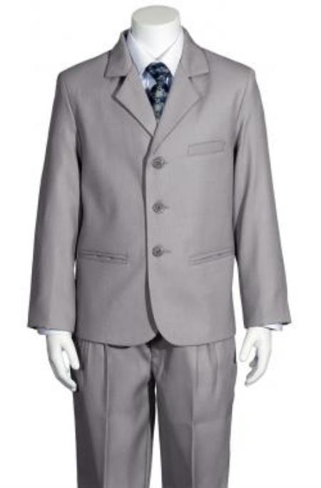 Mensusa Products Boys 5 Piece Silver Suit