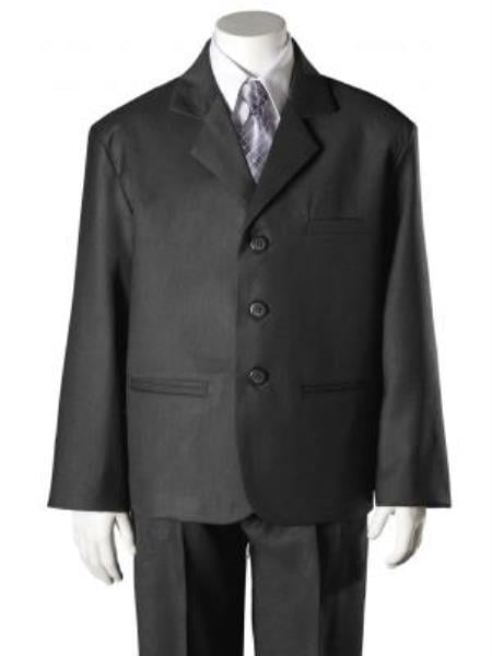 Mensusa Products Boys Dark Grey HUSKY 5 Piece Suit
