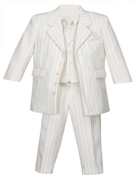 Mensusa Products Five Button Boys Suits Ivory