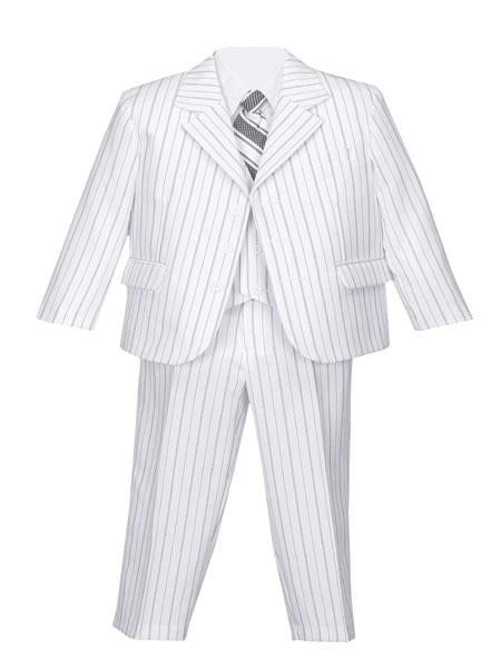 Mensusa Products 3 Button Boys Suits White
