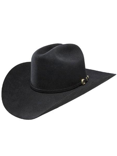 Mensusa Products Stetson cowboy hat-Stetson Hat-High Point 6x Black Fur Felt Cowboy Hat