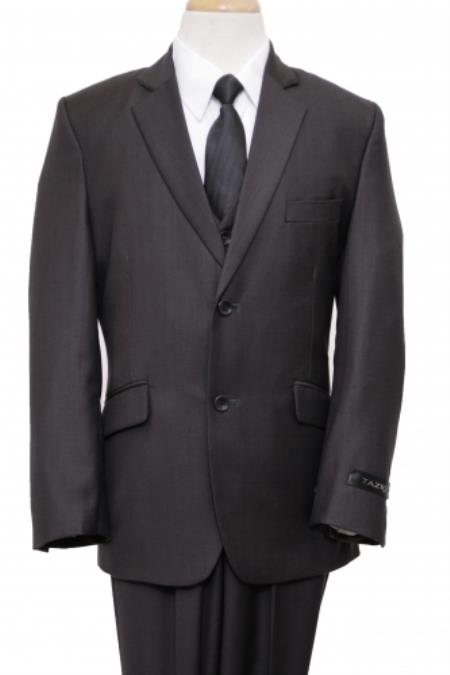 Mensusa Products 2 Button Front Closure Boys Suit Grey
