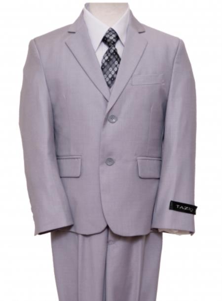 Mensusa Products 2 Button Front Closure Boys Suit LightGrey