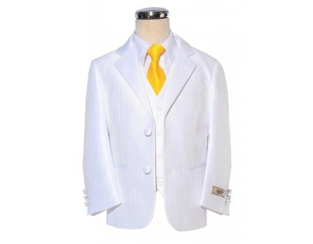 Mensusa Products Men's Two Button Boy's Classic Fit Suit White